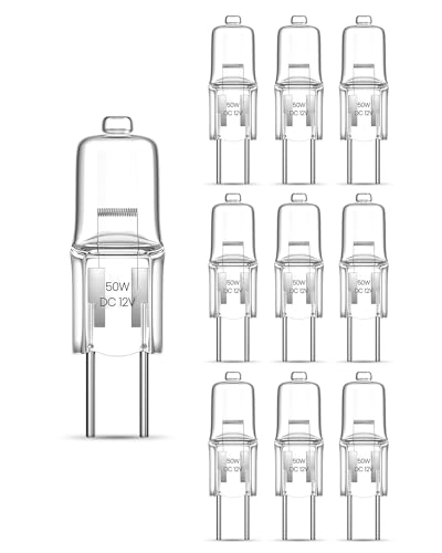 DoRight 10 Piezas Paquete DC 12V Bombilla Halógena GY6.35/G6.35 de 50W...