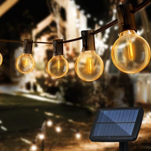 Guirnaldas Luces Exterior Solar, 20M con 30+2 Bombillas, 4 Modos, IP65...