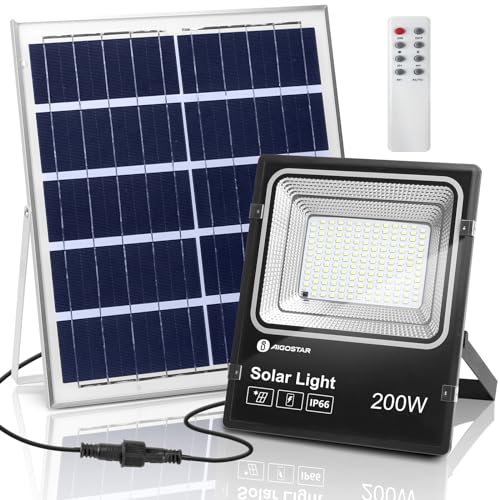 OUILA Luz Solar Exterior, 【4 Paquete】 185 LED/3 Modos Focos