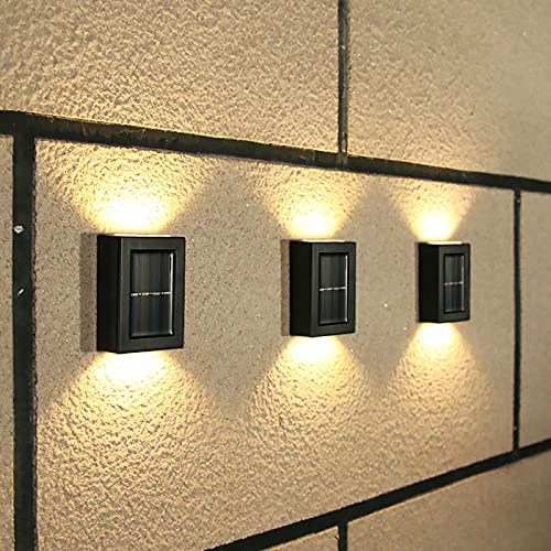 YUNYODA 4 Piezas Luces Solares De Pared Para Exteriores, Inalámbrico IP65...